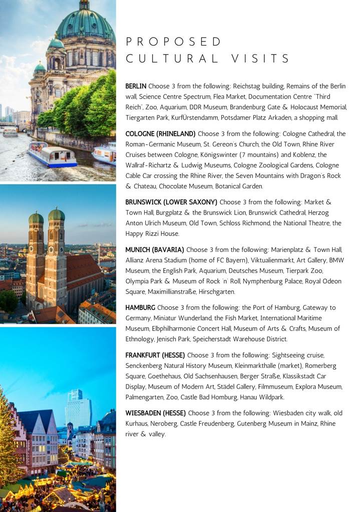 one to one elenco visite culturali germania
