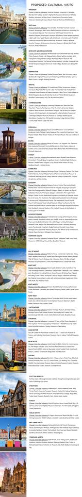 gran bretagna elenco visite culturali